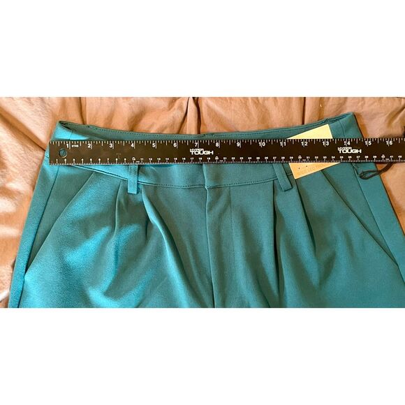 NWT Happily Grey Wide Leg Trouser Dress Pants Pleated Front Slit Tur sz 5 - Picture 7 of 9